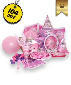 Luksus Prinsesse pakken -Luksus pakke med alt hvad du behøver til den perfekte prinsesse fødselsdag: Danmarks bedste og billigste prinsesse børnefødselsdags